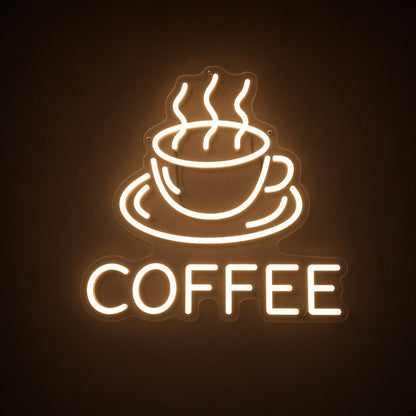 Coffee Cup and Saucer LED Neon Sign