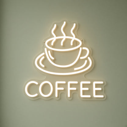 Coffee Cup and Saucer LED Neon Sign