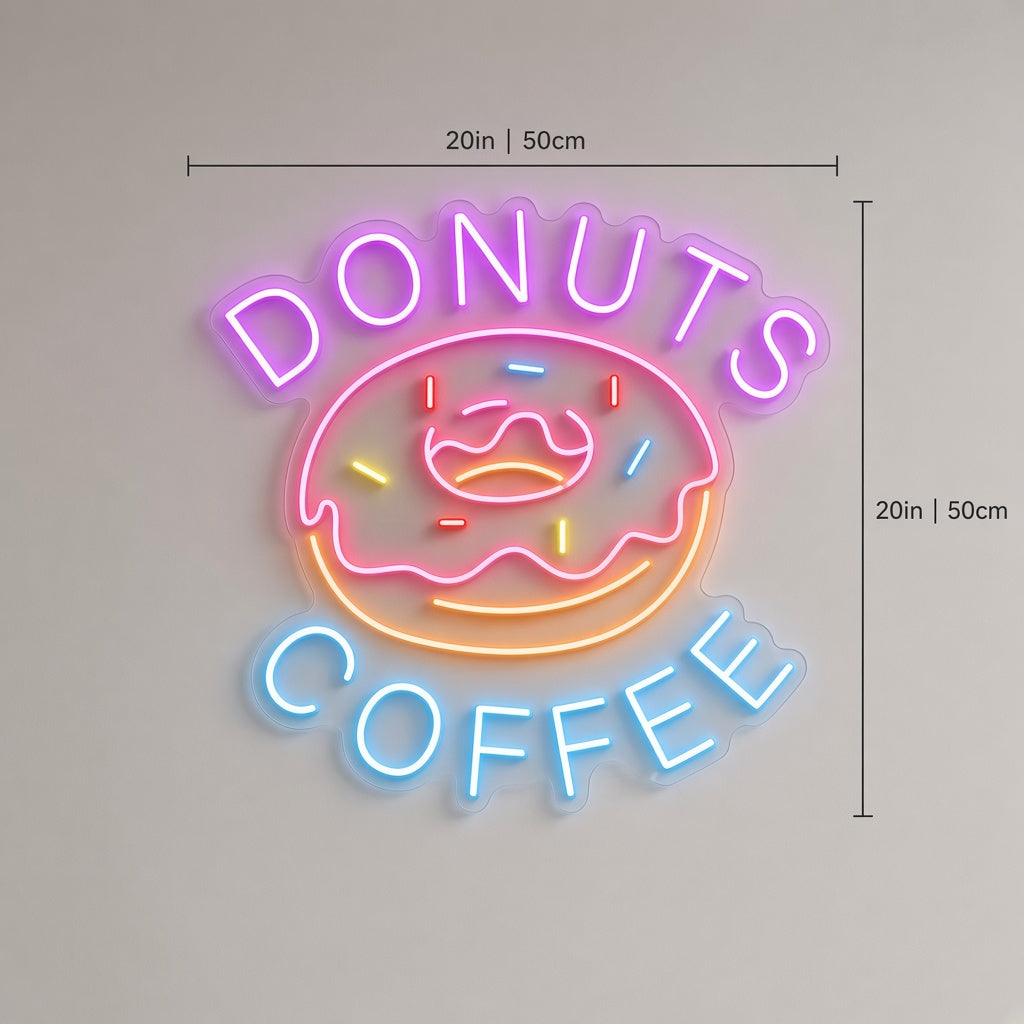 Donuts Coffee LED Neon Sign