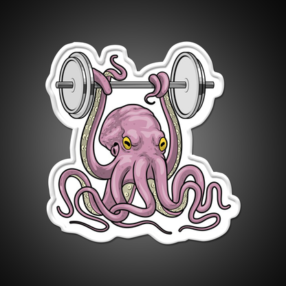 Octopus Bodybuilder Dumbbell Bodybuilding Gym Fitness Led Neon Sign Rgb Color