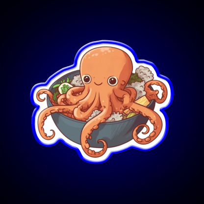 Octopus Bowl Snack Food Led Neon Sign Rgb Color - Shineneon