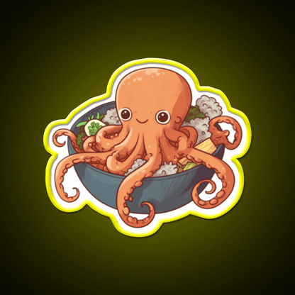 Octopus Bowl Snack Food Led Neon Sign Rgb Color - Shineneon