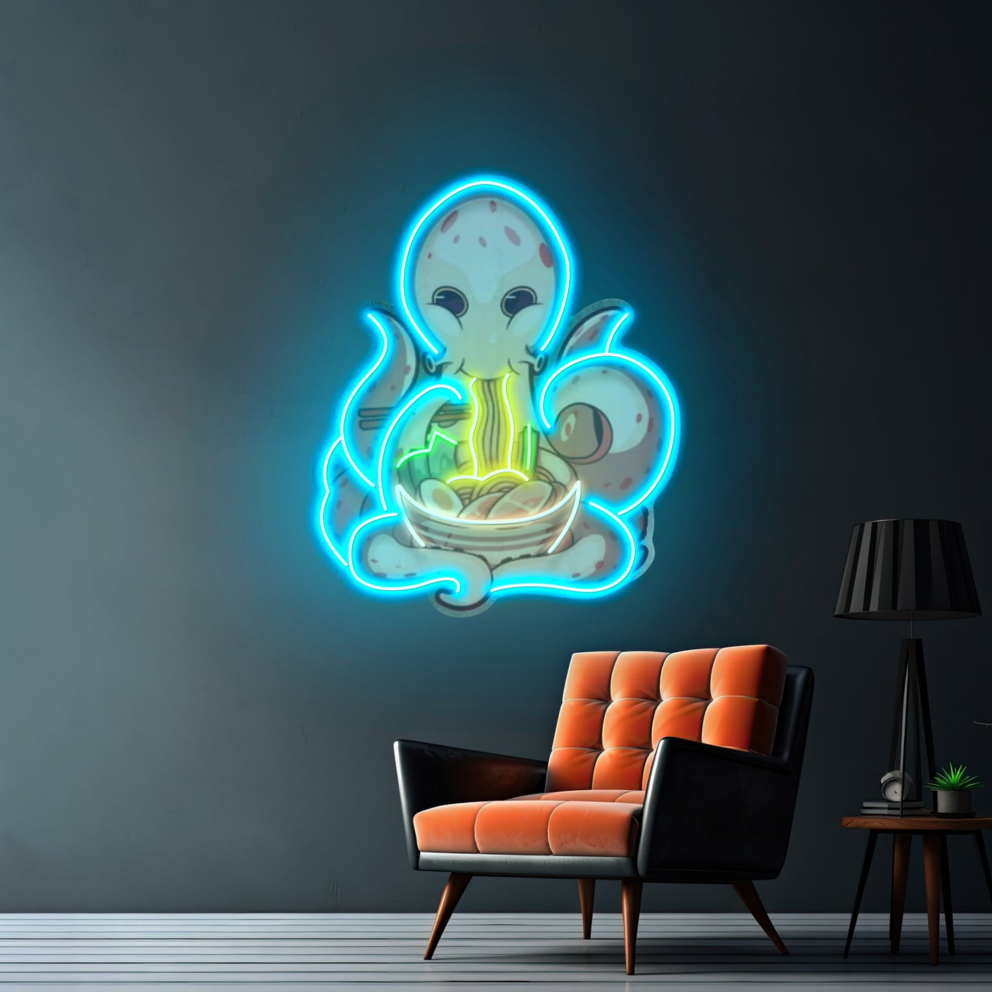 Octopus Eating Ramen Led Neon Sign Light Custom Led Signs