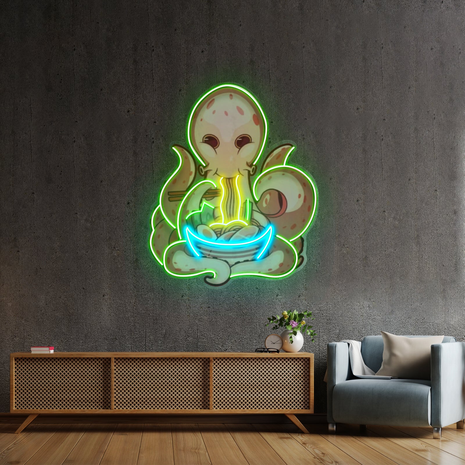 Octopus Neon Acrylic Artwork - LED neon sign view 18