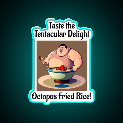 Octopus Fried Rice Led Neon Sign Chinese Food Rgb Color