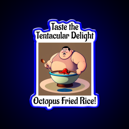 Octopus Fried Rice Led Neon Sign Chinese Food Rgb Color