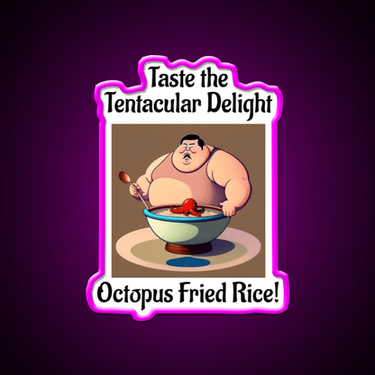 Octopus Fried Rice Led Neon Sign Chinese Food Rgb Color - Shineneon