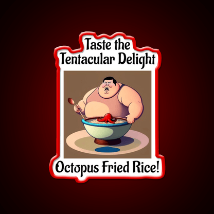 Octopus Fried Rice Led Neon Sign Chinese Food Rgb Color - Shineneon