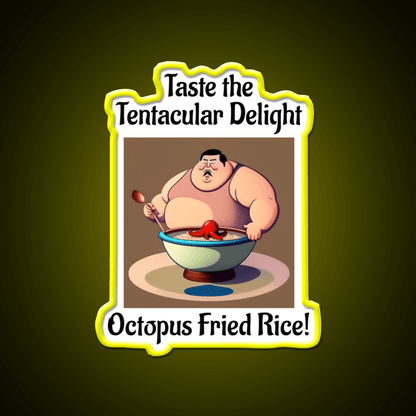 Octopus Fried Rice Led Neon Sign Chinese Food Rgb Color - Shineneon