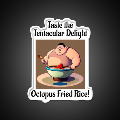 Octopus Fried Rice Led Neon Sign Chinese Food Rgb Color