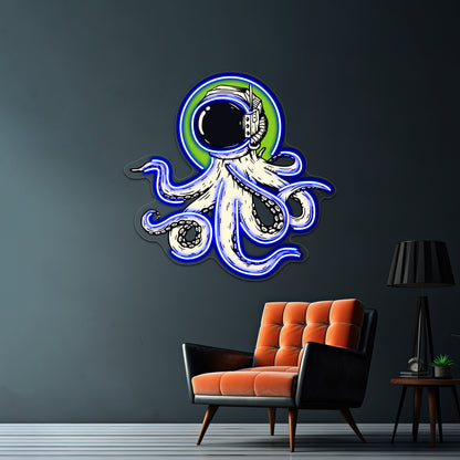 Octopus In Space Wall Artwork Neon Signs