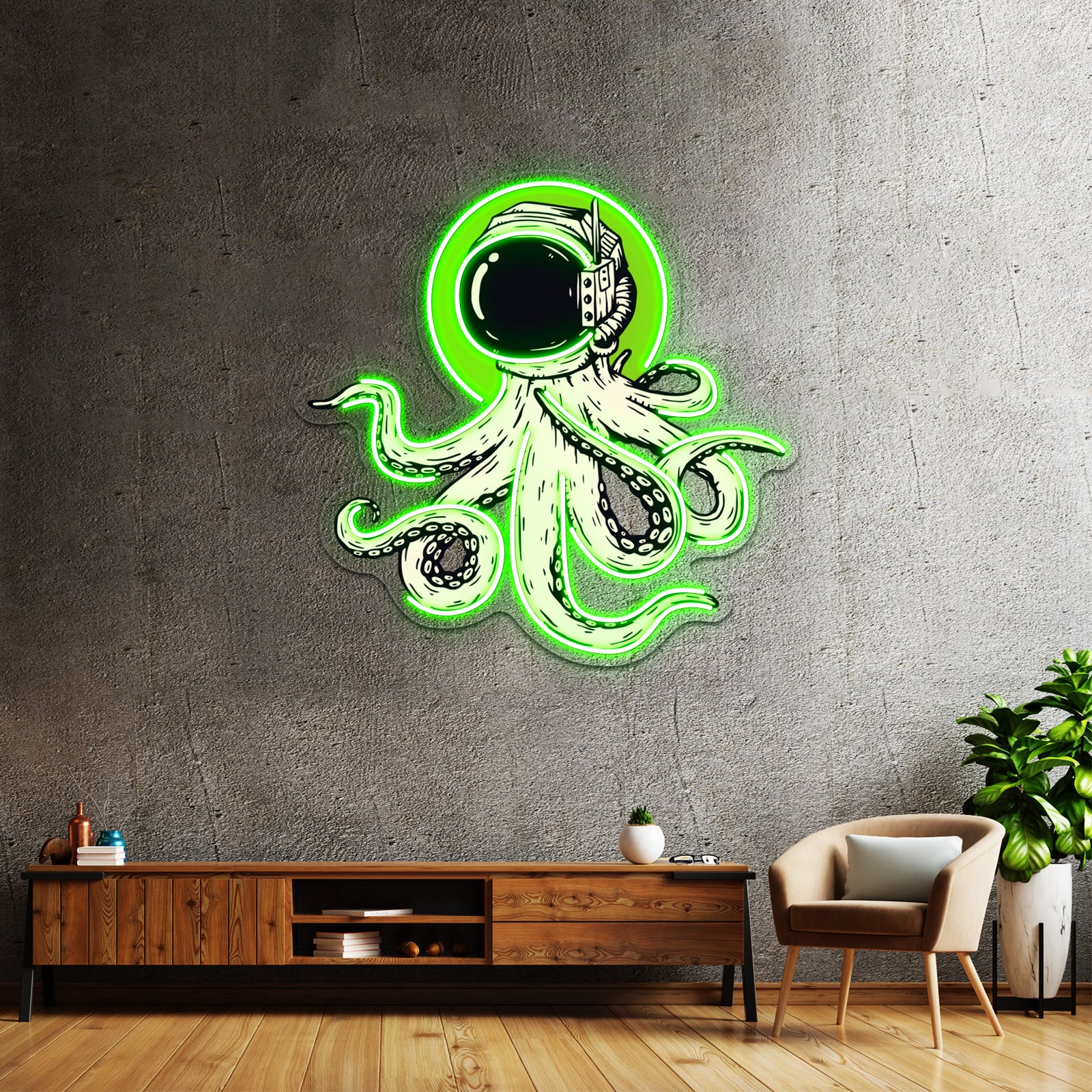 Octopus In Space Wall Artwork Neon Signs | Shineneon