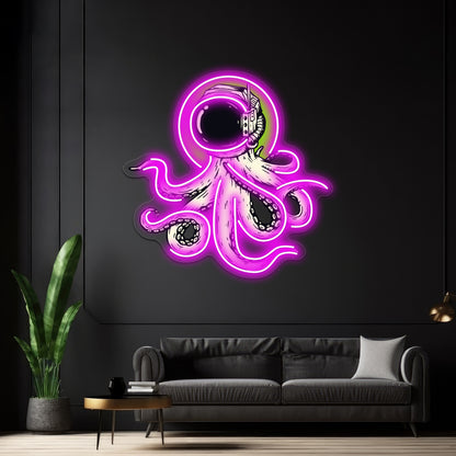 Octopus In Space Wall Artwork Neon Signs