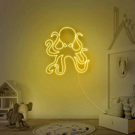 Octopus Led Sign Business Neon Signs Wall Art