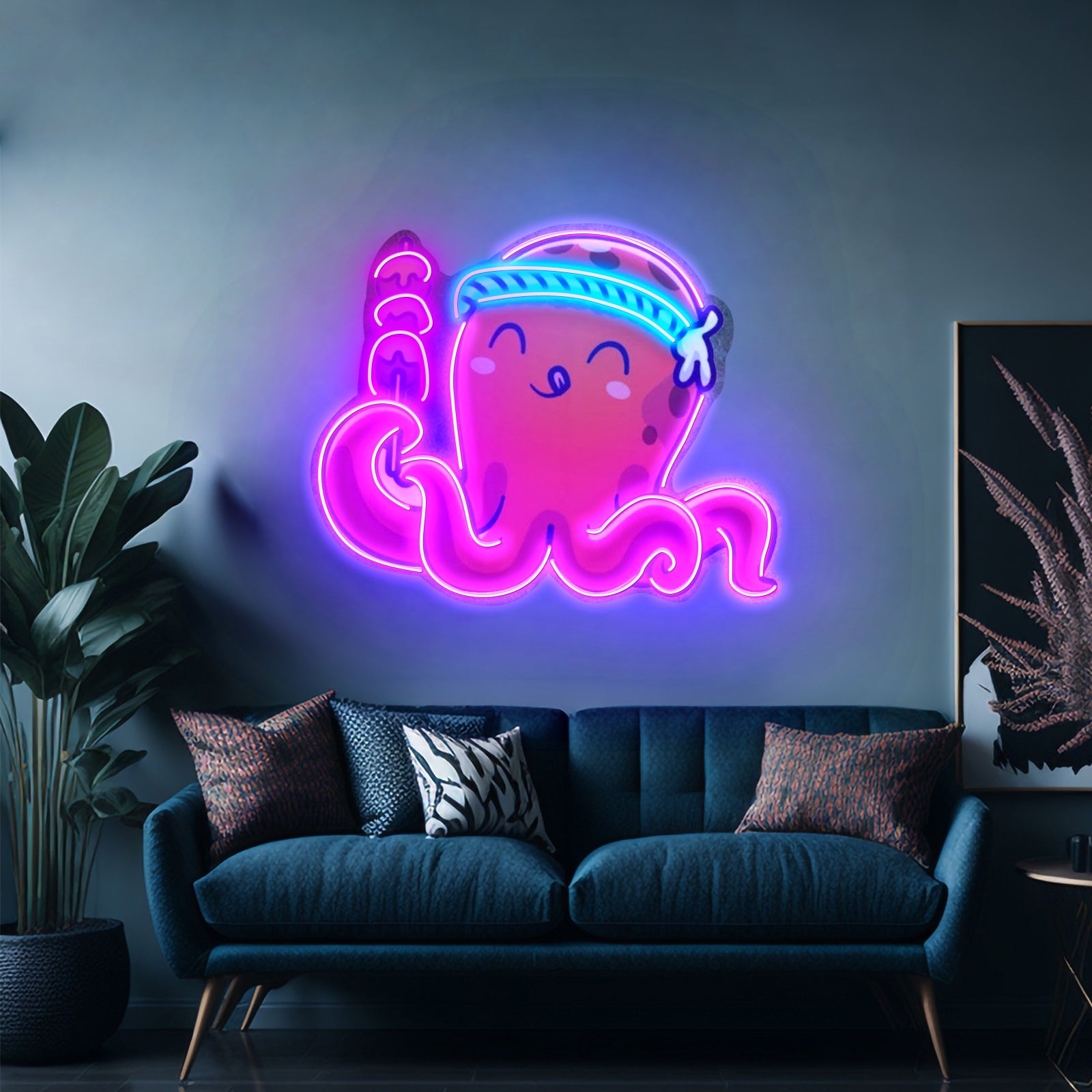 One Day At A Time Multicolor Lettering Artwork Custom Neonsigns