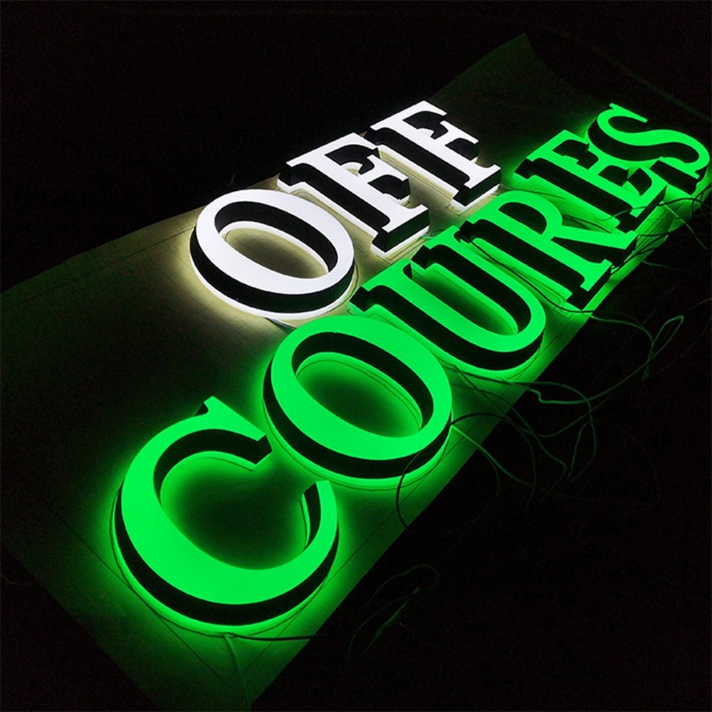Off Course 3D Frontlit And Backlit Channel Letter Led Light Sign - Shineneon