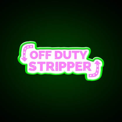 Off Dirty Stripper Middle Age Humor Man Cave Bar Led Neon Sign Rgb Color