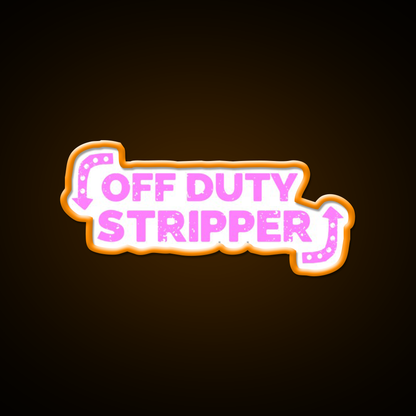 Off Dirty Stripper Middle Age Humor Man Cave Bar Led Neon Sign Rgb Color