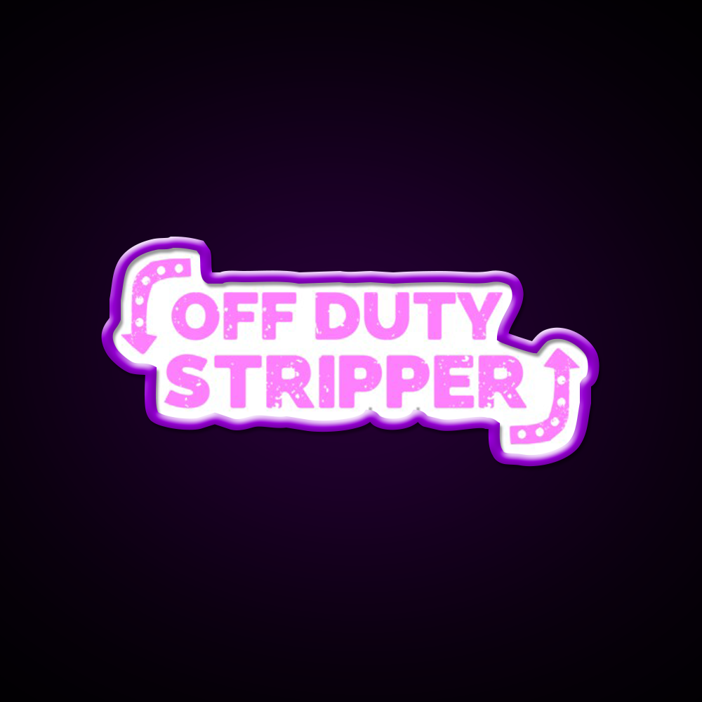 Off Dirty Stripper Middle Age Humor Man Cave Bar Led Neon Sign Rgb Color