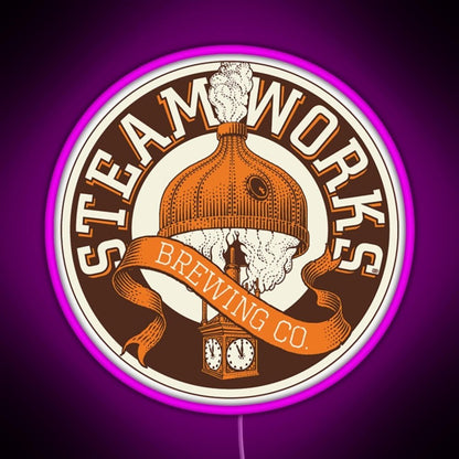 Offcial Brewing Steamworks Rgb Led Neon Sign Pop Wall Art - Shineneon