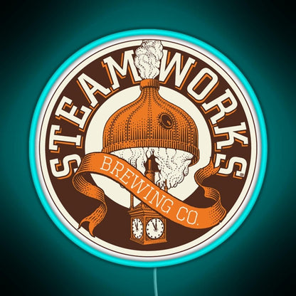 Offcial Brewing Steamworks Rgb Led Neon Sign Pop Wall Art - Shineneon