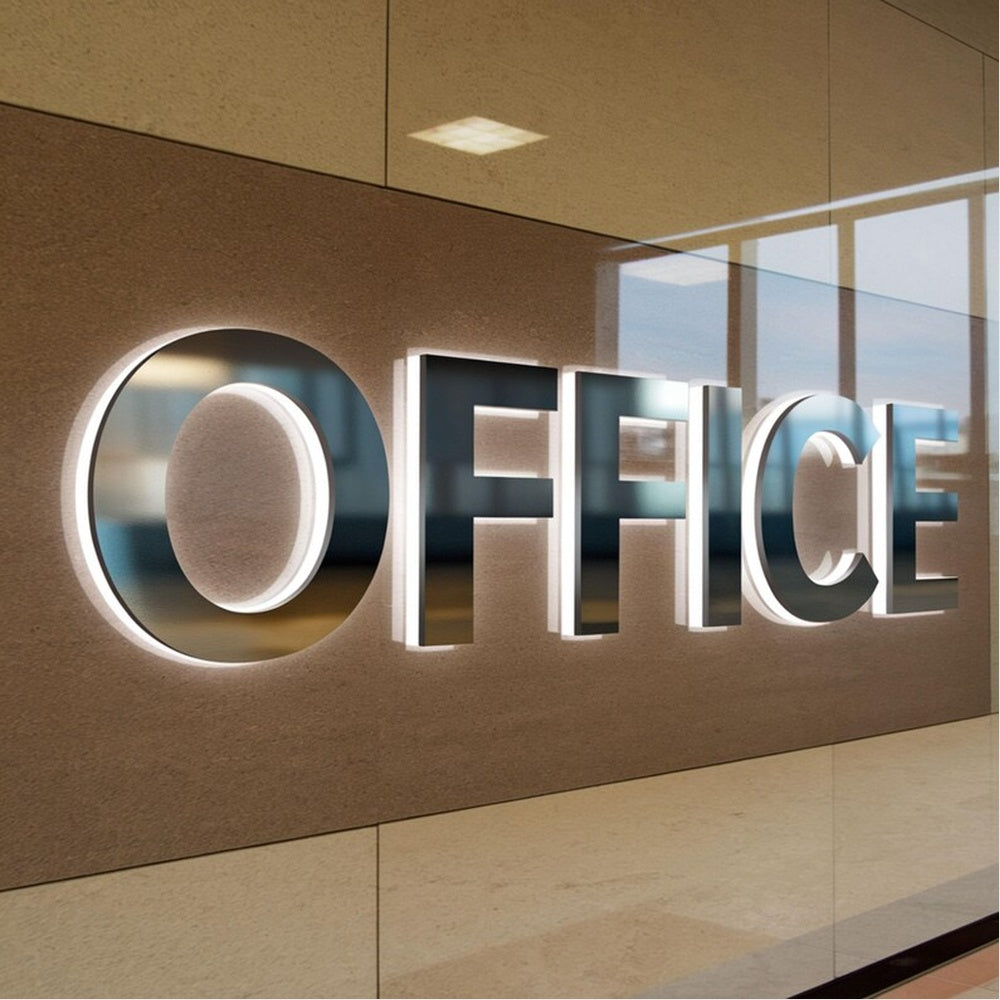Office 3D Backlit Channel Letters Led Light Sign