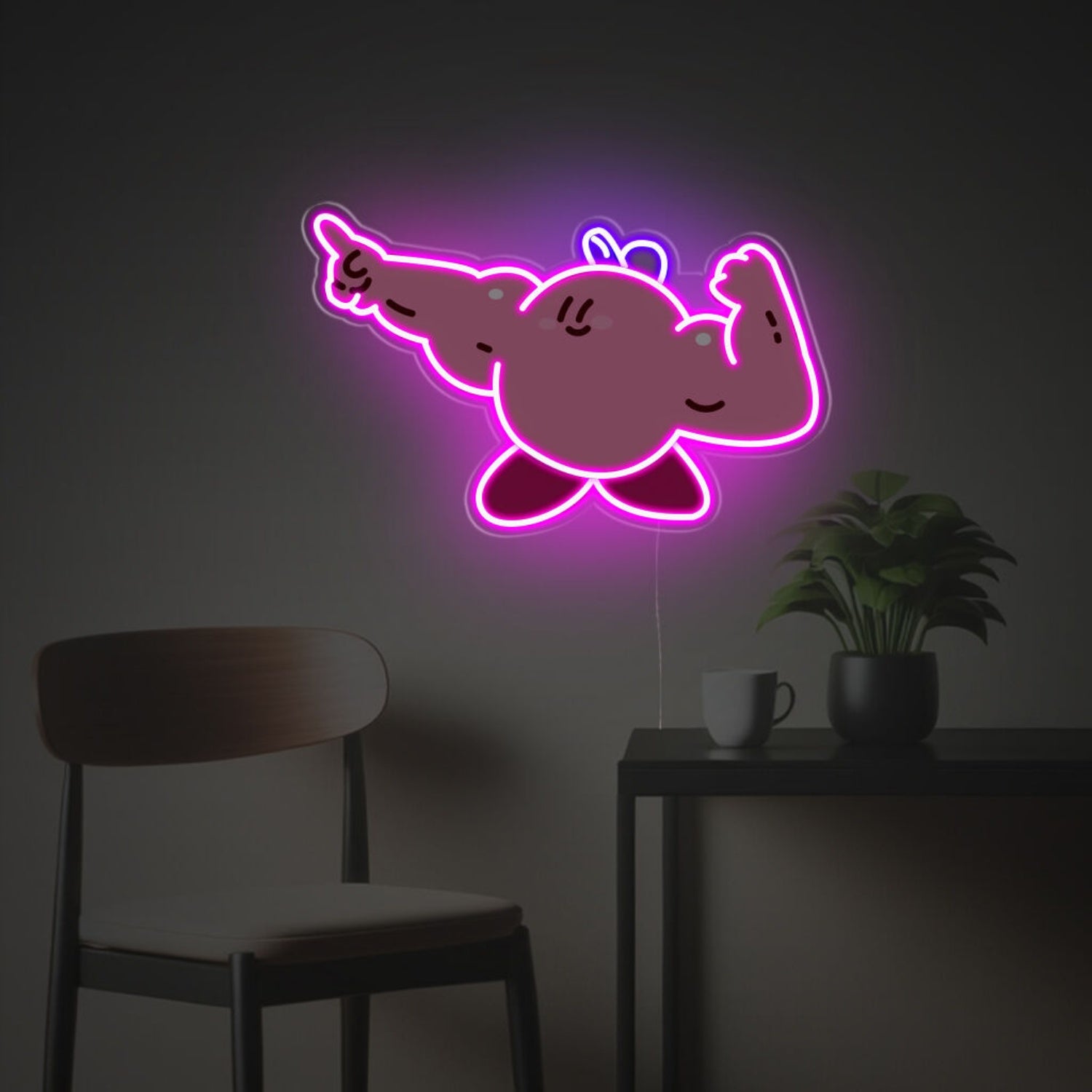 Office Chic With Strong Kirby Led Neon Acrylic Artwork | Shineneon