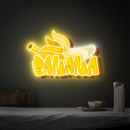 Office Store And Bars With Banana Uv Neon Sign Artwork | Shineneon