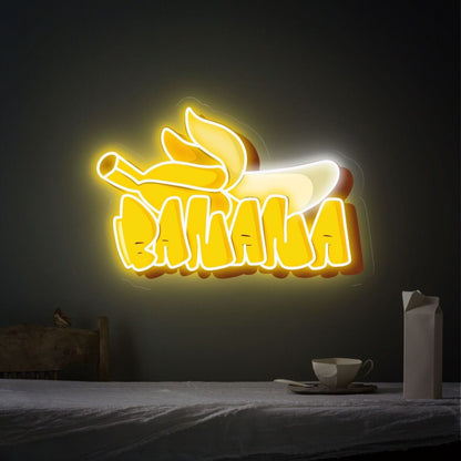 Office Store And Bars With Banana Uv Neon Sign Artwork | Shineneon
