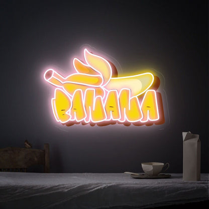 Office Store And Bars With Banana Uv Neon Sign Artwork | Shineneon
