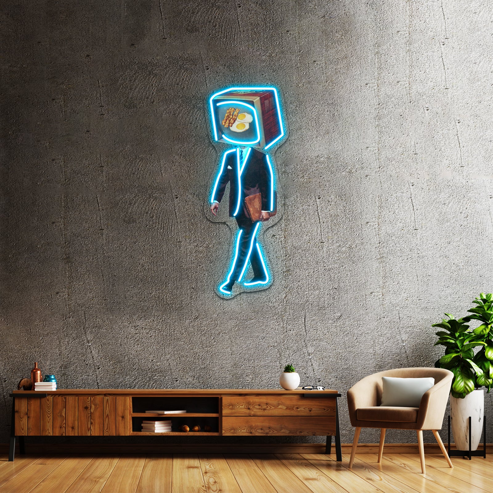 Office Worker Artwork Business Led Sign | Shineneon