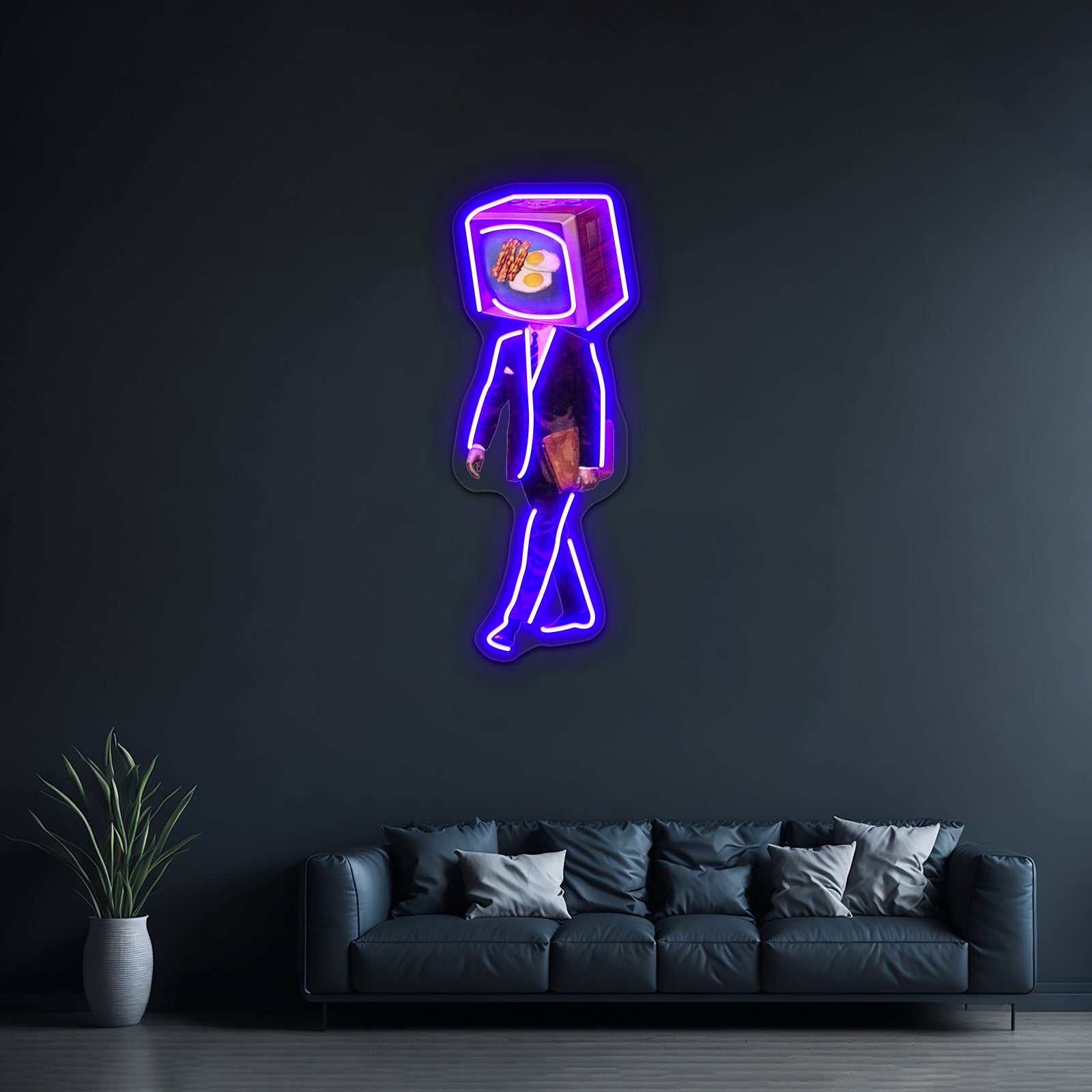 Office Worker Artwork Business Led Sign | Shineneon