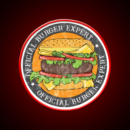 Official Burger Expert Logo Fast Food Led Neon Sign For Burger Place Rgb Color - Shineneon