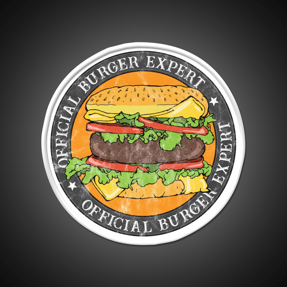 Official Burger Expert Logo Fast Food Led Neon Sign For Burger Place Rgb Color - Shineneon