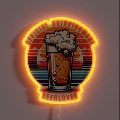 Official Drinkingware Beerlover Rgb Led Neon Sign - Shineneon