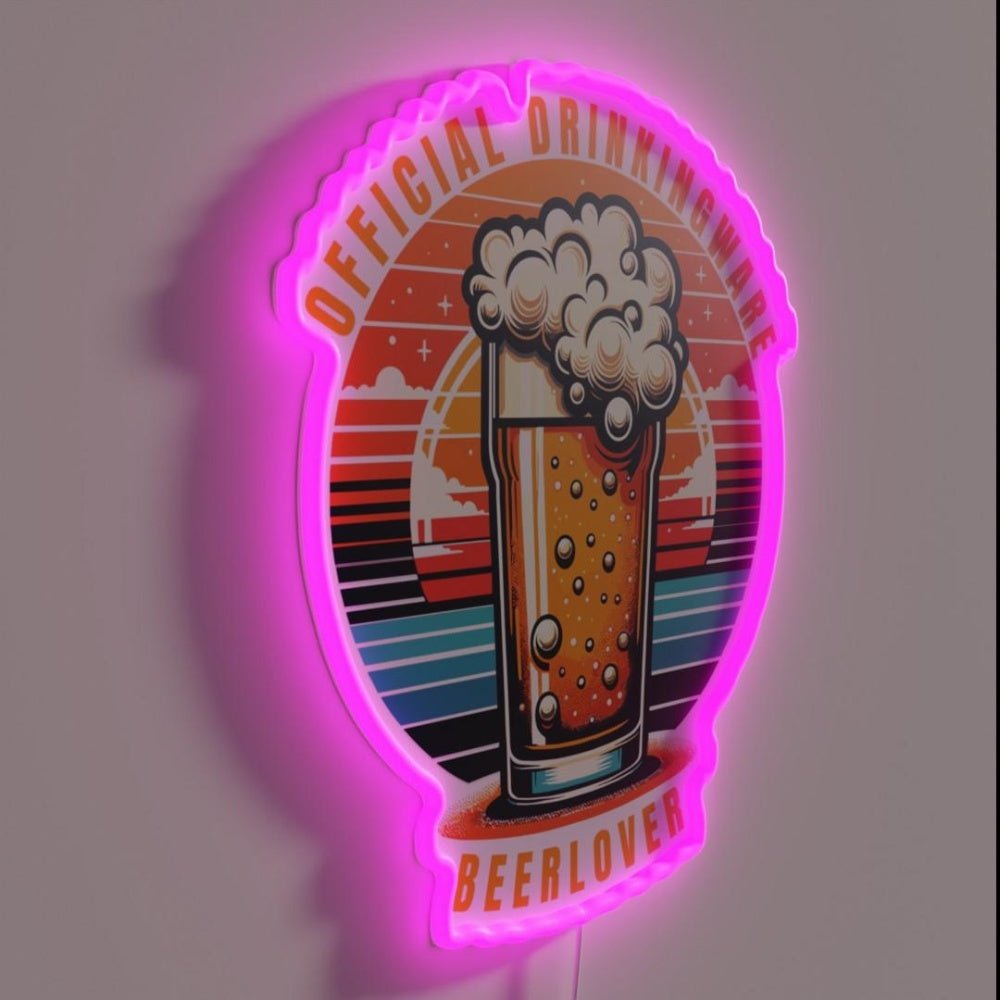 Official Drinkingware Beerlover Rgb Led Neon Sign - Shineneon