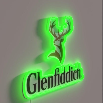 Official Glenfiddich Merchandise Classic Rgb Led Neon Sign - Shineneon