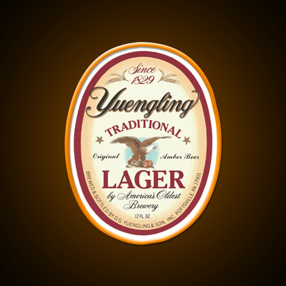 Official Merchandise Yuengling Lager Whiskey Drink Bar Led Neon Sign Rgb Color - Shineneon