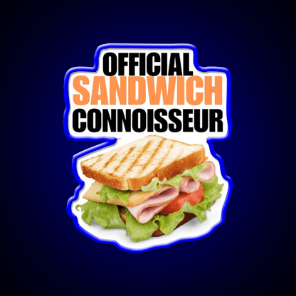 Official Sandwich Connoisseur Fast Food Led Neon Sign For Burger Place Rgb Color - Shineneon