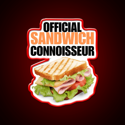 Official Sandwich Connoisseur Fast Food Led Neon Sign For Burger Place Rgb Color - Shineneon