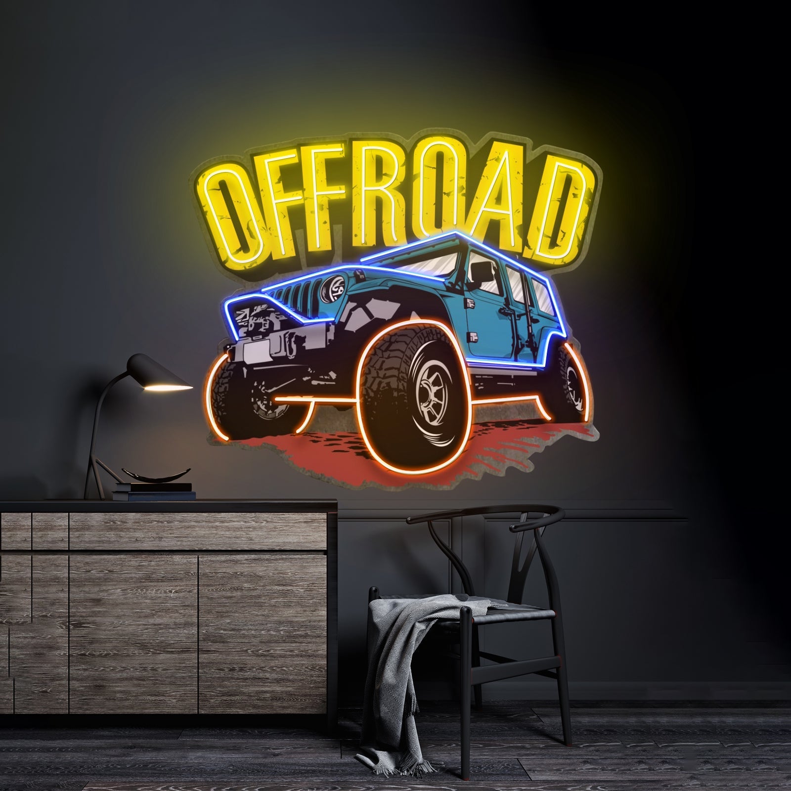Offroad Adventure Car Led Neon Sign Light Custom Led Signs - Shineneon