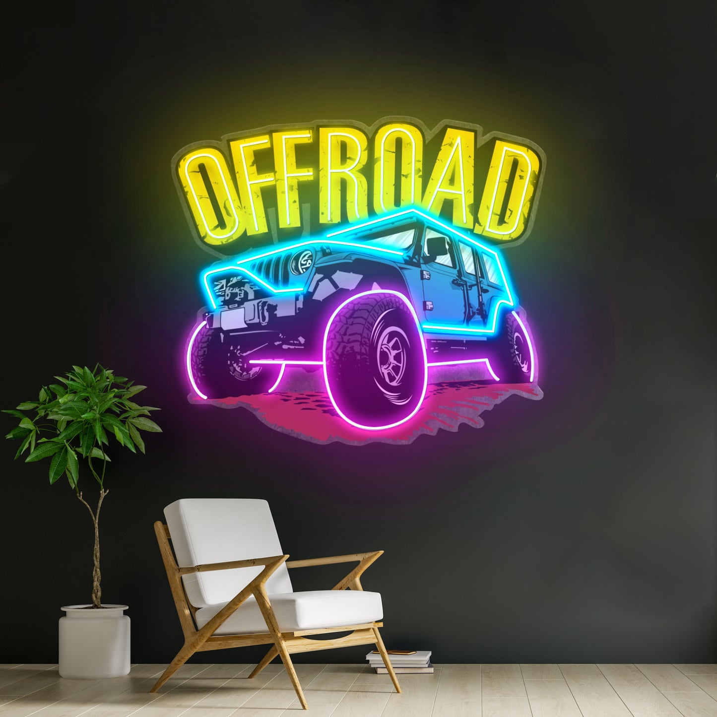 Offroad Adventure Car Led Neon Sign Light Custom Led Signs