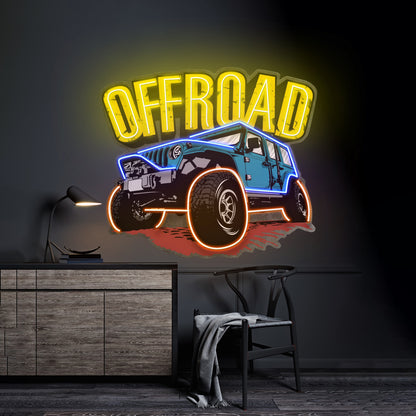 Offroad Adventure Car Led Neon Sign Light Custom Led Signs