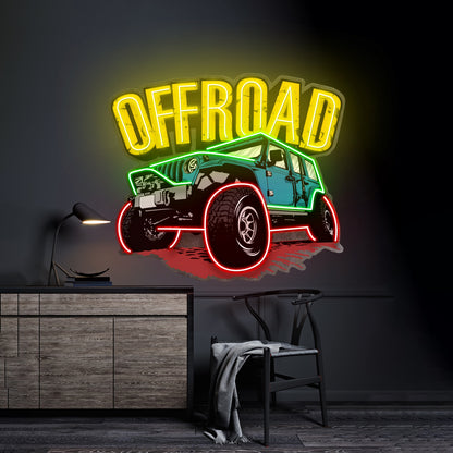 Offroad Adventure Car Led Neon Sign Light Custom Led Signs