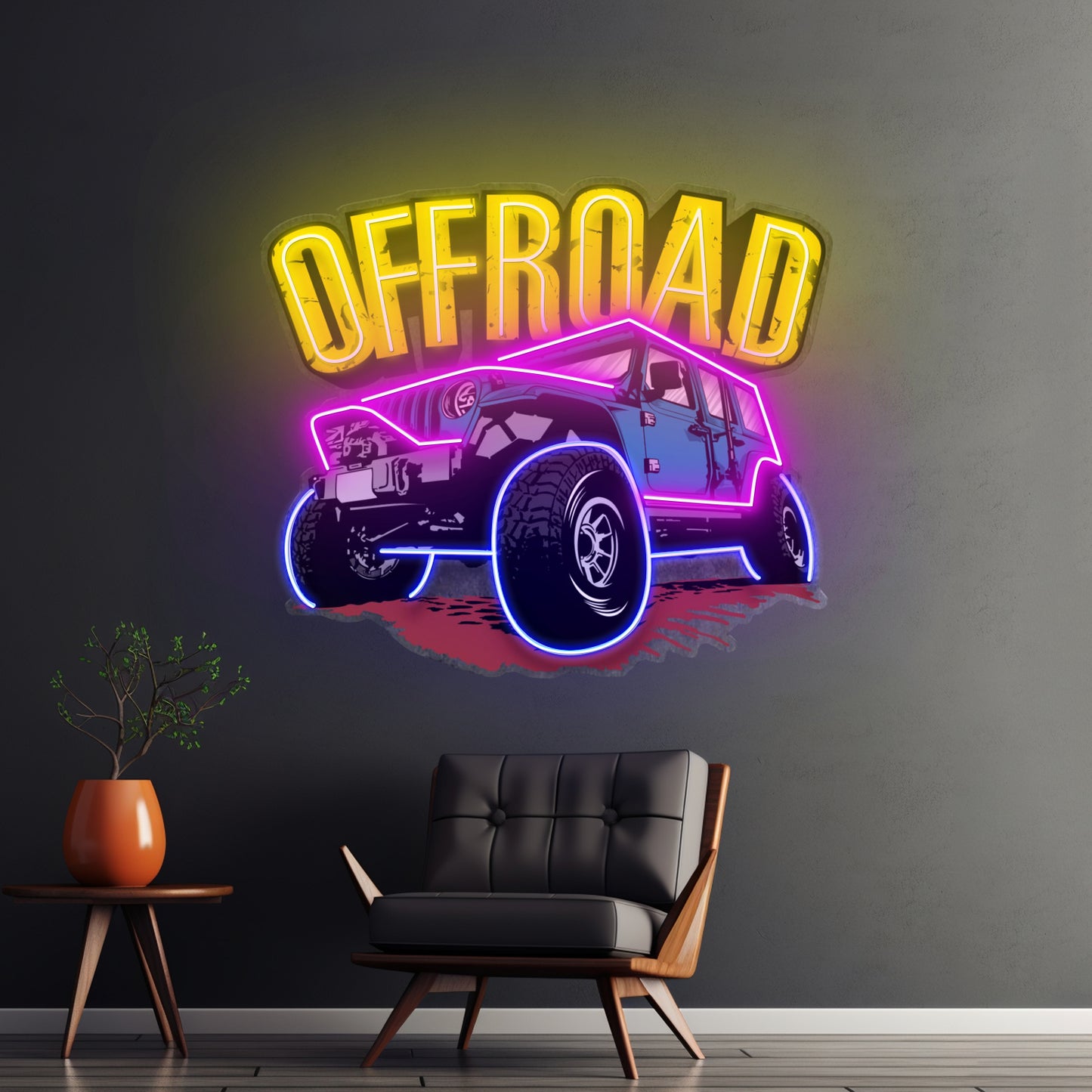 Offroad Adventure Car Led Neon Sign Light Custom Led Signs