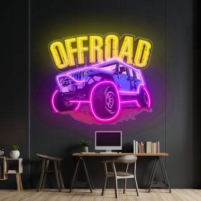 Offroad Adventure Car Led Neon Sign Light Custom Led Signs