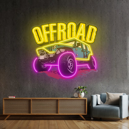 Offroad Adventure Car Led Neon Sign Light Custom Led Signs