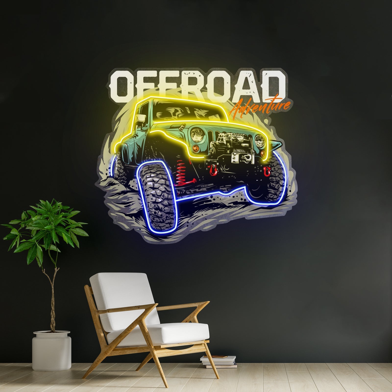 Offroad Adventure Dark Car Led Neon Sign Light Custom Led Signs - Shineneon