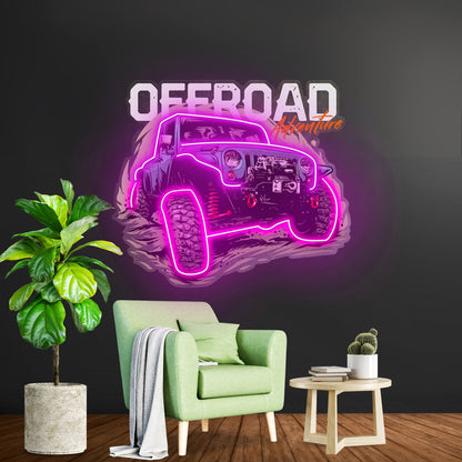 Offroad Adventure Dark Car Led Neon Sign Light Custom Led Signs - Shineneon