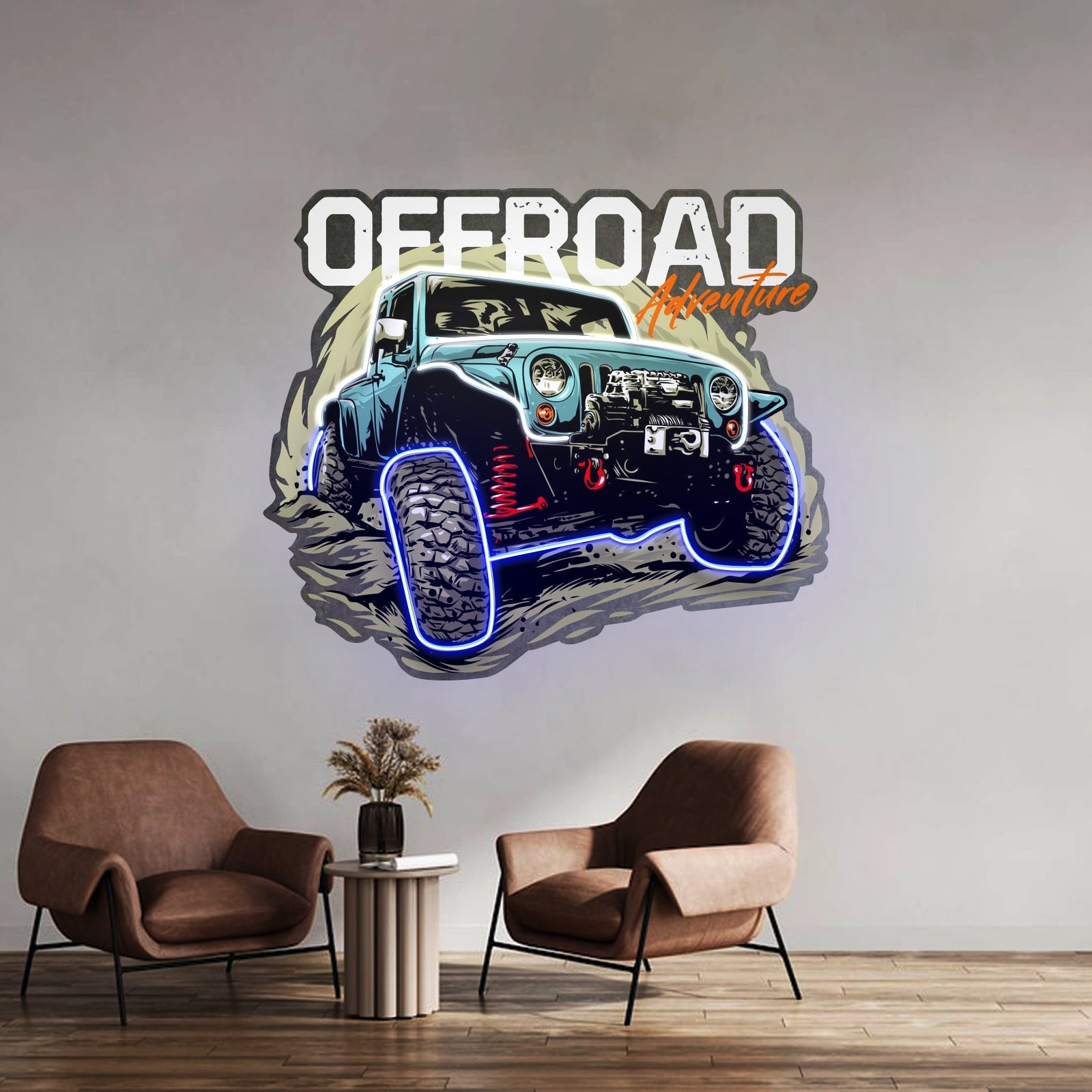 Offroad Adventure Dark Car Led Neon Sign Light Custom Led Signs - Shineneon
